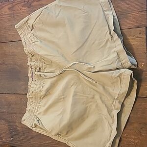 Gloria Vanderbilt drawstring waist dark khaki shorts sz 18w